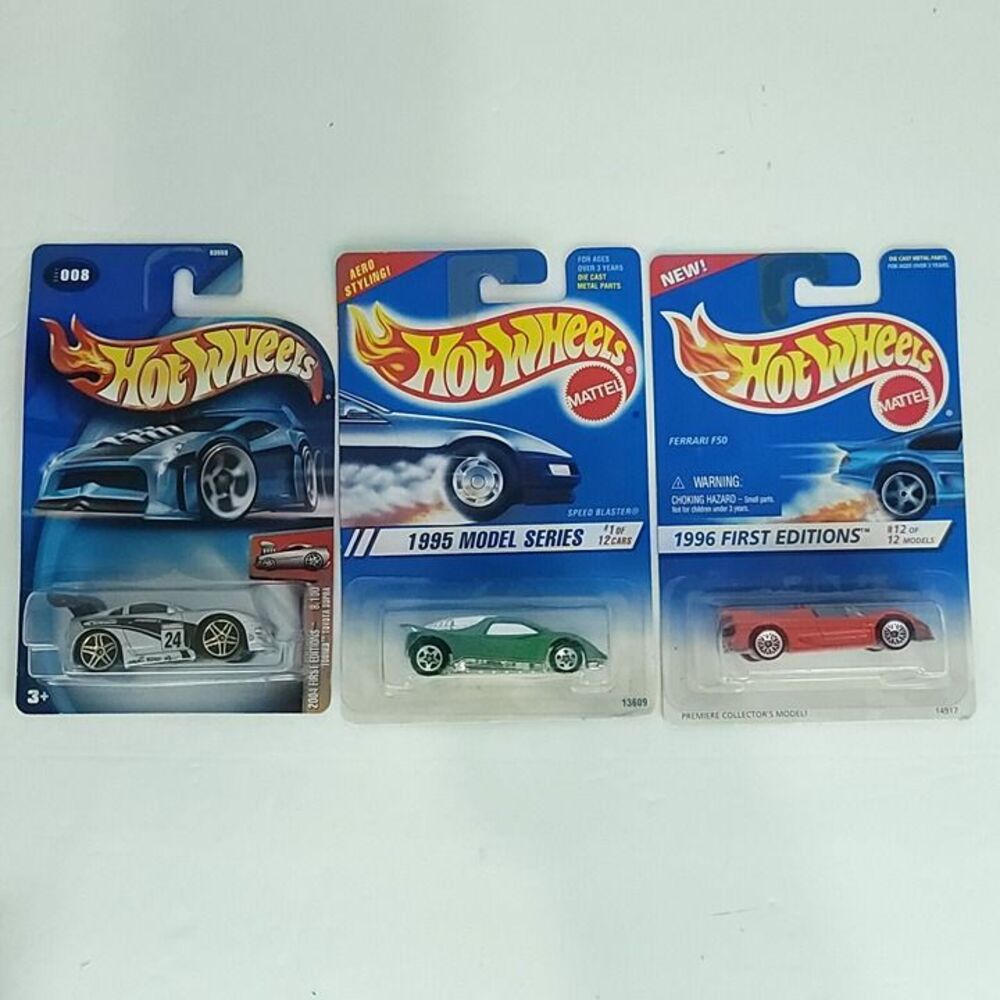 Lot of 3 Hot Wheels Tooned Toyota Supra Speed Blaster Ferrari F50 NEW Die Cast